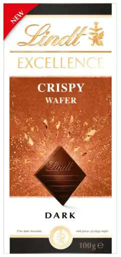 Albert Heijn Lindt Excellence crispy wafer dark aanbieding