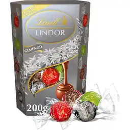 Albert Heijn Lindt Lindor gemengde chocolade bonbons zilver aanbieding