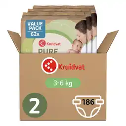 Kruidvat Kruidvat Pure & Soft Maat 2 Luiers Volumedoos aanbieding