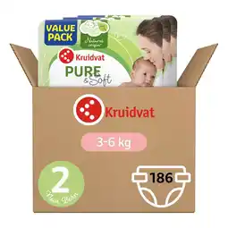 Kruidvat Kruidvat Pure & Soft Maat 2 Luiers Volumedoos aanbieding