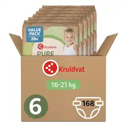 Kruidvat Kruidvat Pure & Soft Maat 6 Luiers Volumedoos aanbieding