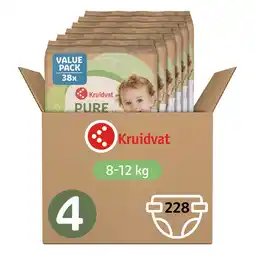 Kruidvat Kruidvat Pure & Soft Maat 4 Luiers Volumedoos aanbieding