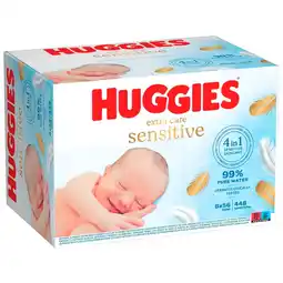 Kruidvat Huggies Extra Care Sensitive Babydoekjes aanbieding