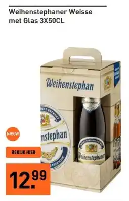 Gall & Gall Weihenstephaner Weisse met Glas 3X50CL aanbieding