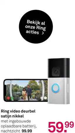 Karwei Ring video deurbel satijn nikkel aanbieding