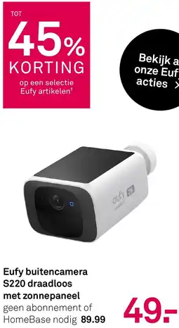 Karwei Eufy buitencamera S220 draadloos met zonnepaneel aanbieding