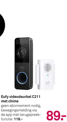 Karwei Eufy videodeurbel C211 met chime aanbieding
