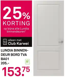 Karwei Lundia binnendeur bord TVA BA01 aanbieding