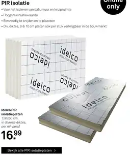 Karwei Idelco PIR isolatieplaten aanbieding