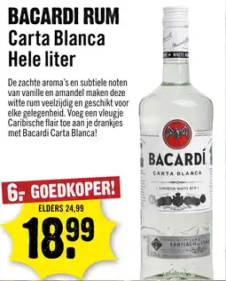 Dirck 3 Bacardi Rum Carta Blanca aanbieding