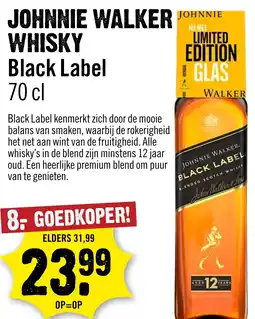 Dirck 3 Johnnie walker whisky Black Label aanbieding