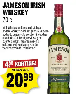 Dirck 3 Jameson irish whiskey aanbieding