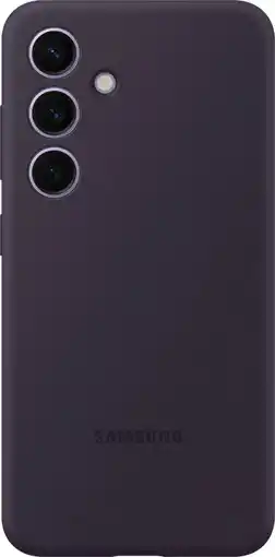 Coolblue Samsung Galaxy S24 Siliconen Back Cover Donkerpaars aanbieding