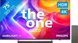 Coolblue Philips Ambilight 75'' PUS9000 QLED 4K (2025) + Philips TAB8200 aanbieding