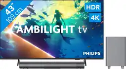 Coolblue Philips Ambilight 43 PUS8000 4K (2025) + Philips TAB6100 aanbieding