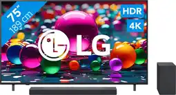 Coolblue LG 75 4K Smart UA75 + LG DS40T aanbieding