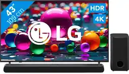 Coolblue LG 43 4K Smart UA75 + LG DS77TY aanbieding