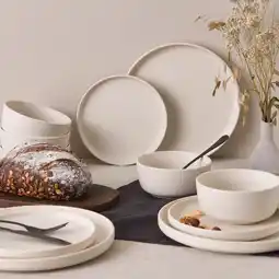 Action Serviesset - mat crème-wit aanbieding