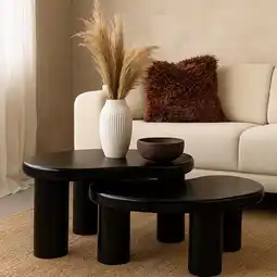 Action Organische salontafelset - zwart aanbieding