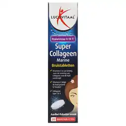 Holland & Barrett Lucovitaal Super Collageen Marine Aardbei-Rabarber Smaak - 20 bruistabletten aanbieding