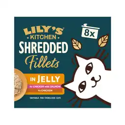 Zooplus Lily's Kitchen Shredded Fillets Katten 8 x 70 g - Mixpakket in gelei (2 soorten) aanbieding