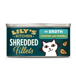 Zooplus 24x70g Lily's Kitchen Shredded Filets kip & mosselen natvoer voor katten aanbieding