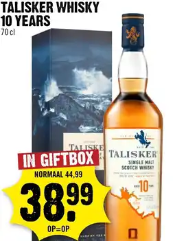 Dirck 3 Talisker whisky 10 years aanbieding