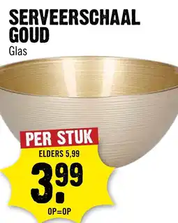 Dirck 3 Serveerschaal goud Glas aanbieding