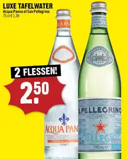 Dirck 3 Luxe tafelwater Acqua Panna of San Pellegrino aanbieding