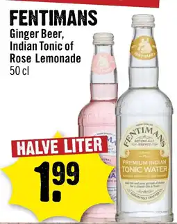 Dirck 3 Fentimans Ginger Beer, Indian Tonic of Rose Lemonade aanbieding