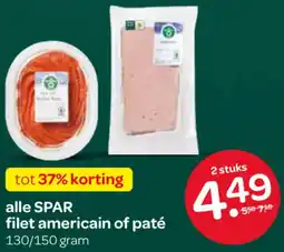 Spar Alle SPAR filet americain of paté aanbieding