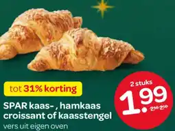 Spar SPAR kaas, hamkaas croissant of kaasstengel aanbieding