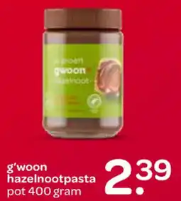 Spar G'woon hazelnootpasta aanbieding