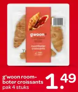 Spar G'woon roomboter croissants aanbieding