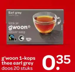 Spar G'woon 1-kops thee earl grey aanbieding