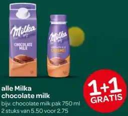 Spar Alle Milka chocolate milk aanbieding