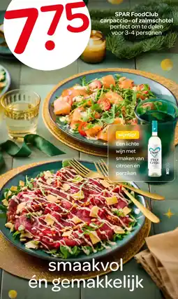 Spar SPAR FoodClub carpaccio of zalmschotel aanbieding