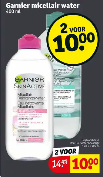 Kruidvat Garnier micellair water 400 ml aanbieding