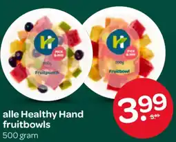 Spar Alle Healthy Hand fruitbowls aanbieding