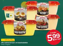 Spar Alle Johma brood en toastsalades aanbieding