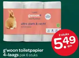 Spar G'woon toiletpapier 4-laags aanbieding