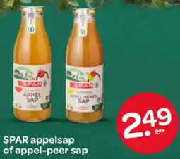 Spar SPAR appelsap of appel-peer sap aanbieding