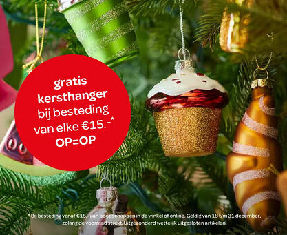 Spar Gratis kersthanger aanbieding