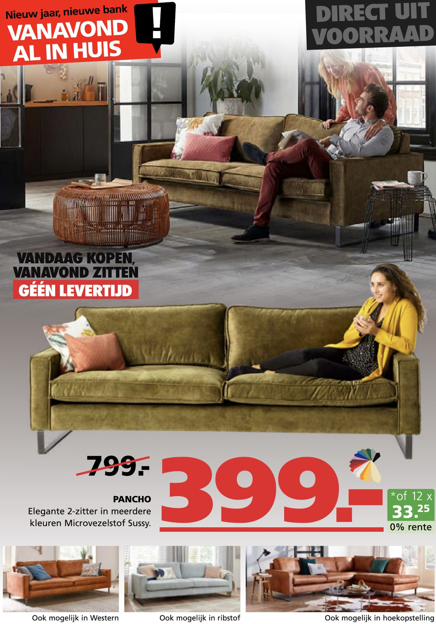 PANCHO aanbieding bij Seats and Sofas