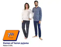 Action Dames of heren pyjama aanbieding