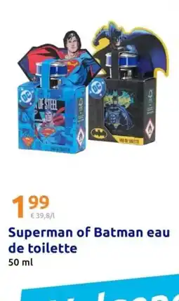 Action Superman of Batman eau de toilette aanbieding