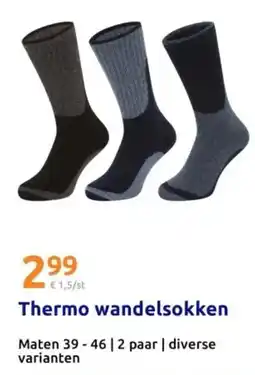Action Thermo wandelsokken aanbieding