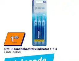 Action Oral-B tandenborstels Indicator 1-2-3 aanbieding
