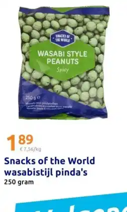 Action Snacks of the World wasabistijl pinda's aanbieding