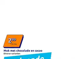 Action Mok met chocolade en cacao aanbieding
